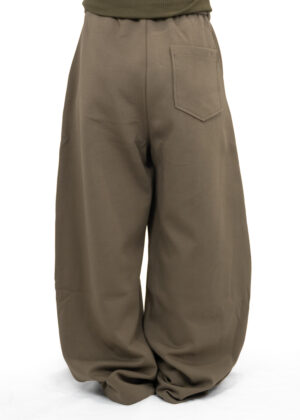 olive drape relaxed fit trousers