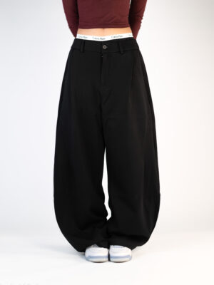 black drift wide leg trousers | unisex